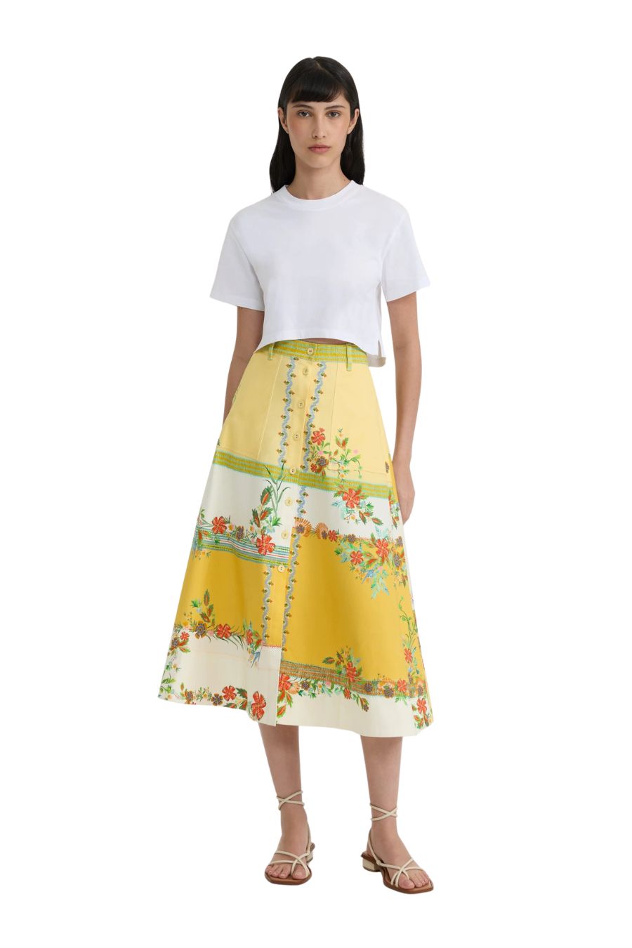 Kali C Skirt in Zinnia Patchwork
