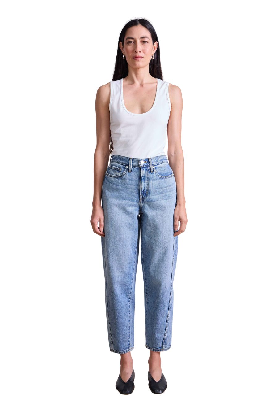 High Rise Mari Barrel Jean in Austin Wash