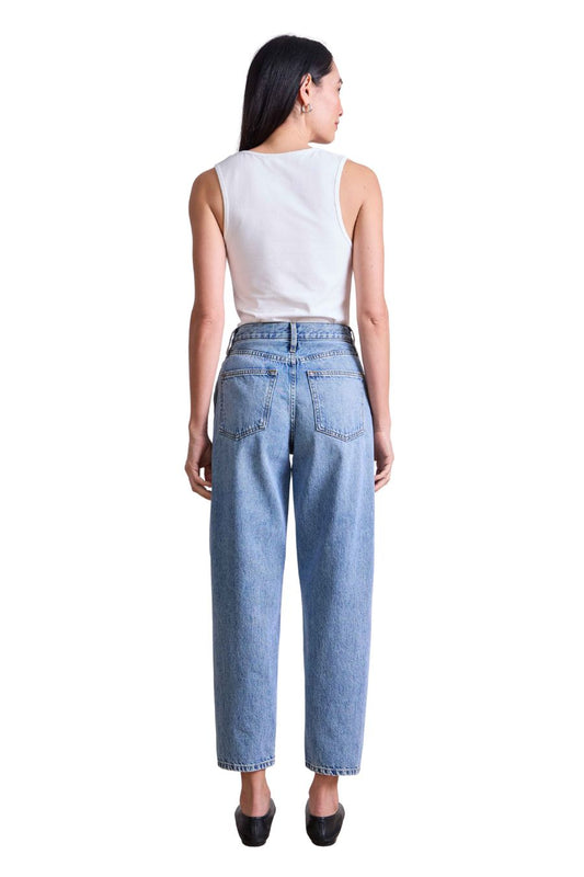 High Rise Mari Barrel Jean in Austin Wash