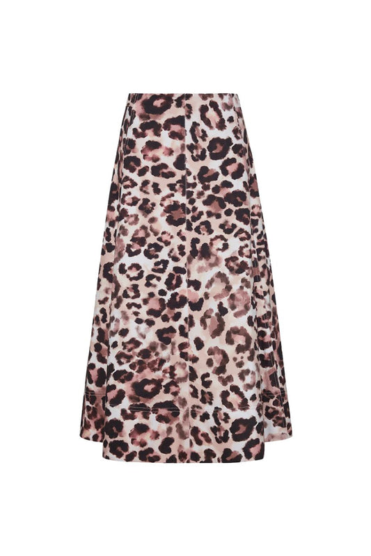 Aisha Skirt in Abstract Cheetah Ivory