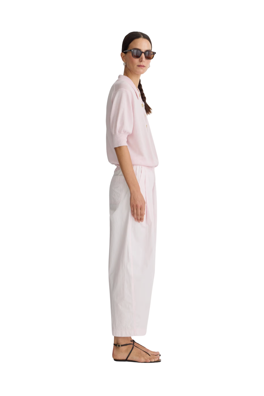 Spa Pleat Pant in Rosewater