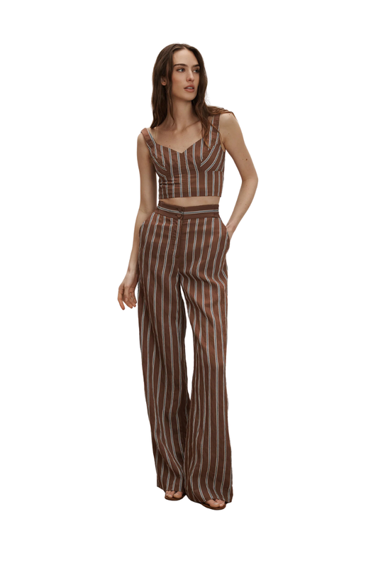 Carraway Wide-Leg Pant in Dark Mocha