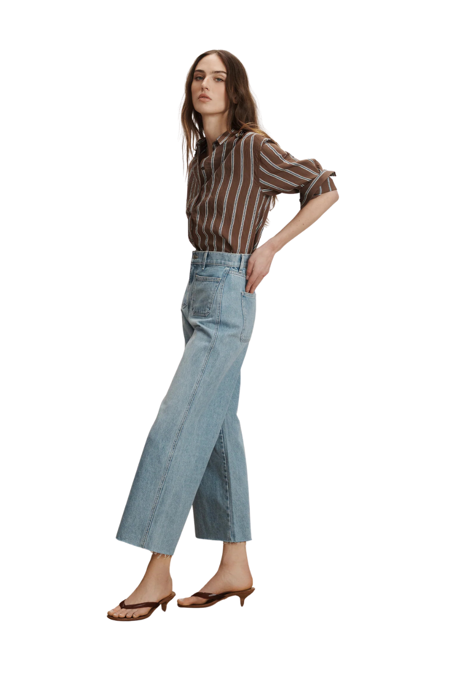 Taylor Cropped Wide-Leg Jean in Big Splash