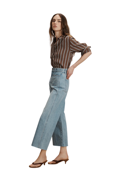 Taylor Cropped Wide-Leg Jean in Big Splash