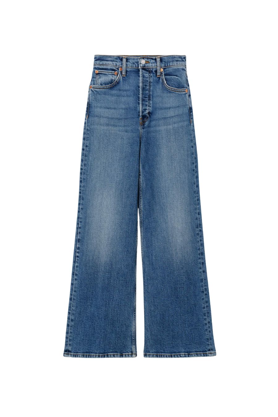 Comfort Stretch High Rise Wide Leg Crop in Mid 70s