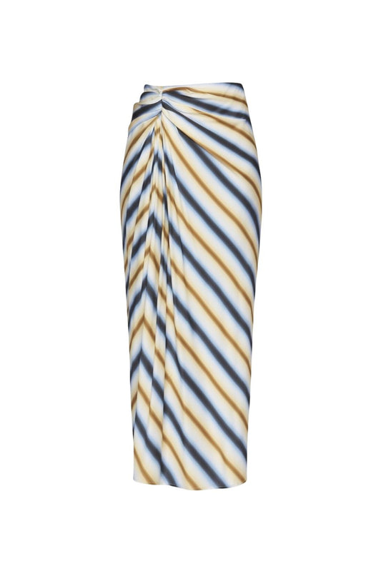 Jean Skirt in Tahoe Blue/Milk Chocolate