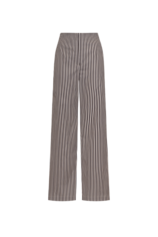 Zuri Striped Stretch-Cotton Wide-Leg Pants