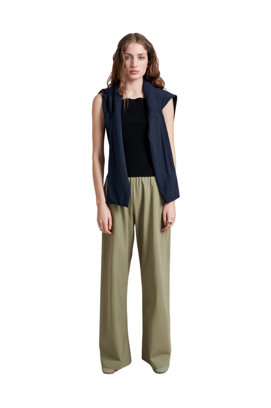 Cotton Poplin Colby Pant in Olive