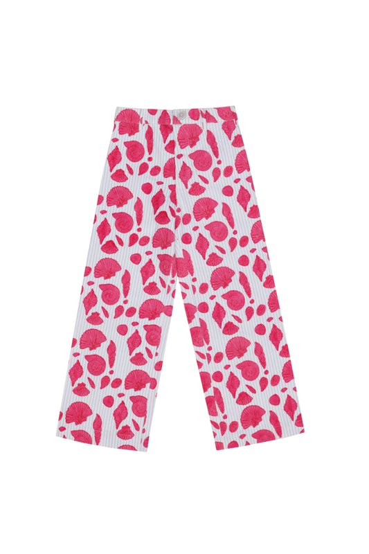 Disco Pant in Sea Shell on Thin Stripe