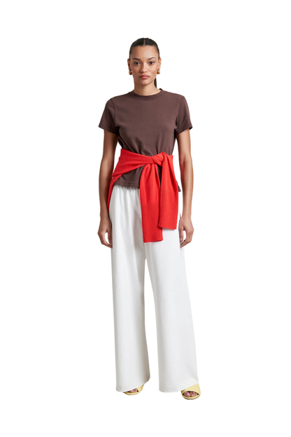 Cotton Poplin Colby Pant in White