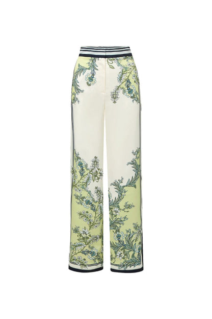 Grigore Pant in Light Pistachio Multi