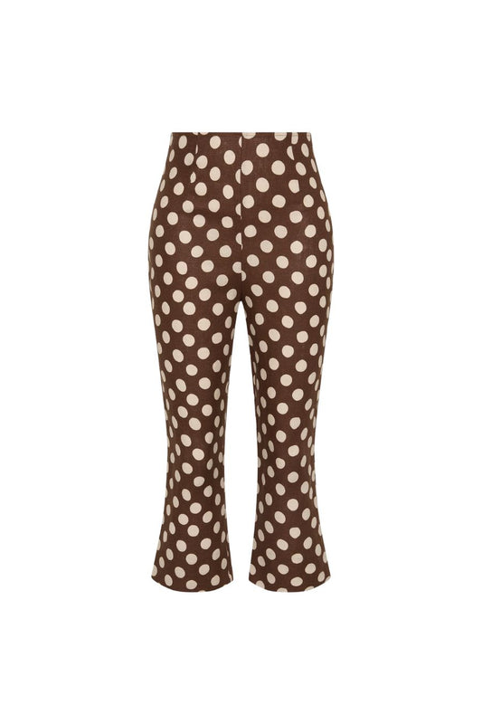 Valeria Capri Pant in Cioccolato Dot
