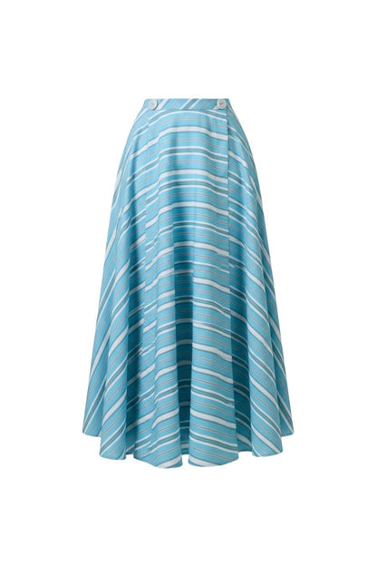 Audrey Skirt in Lagoon/White
