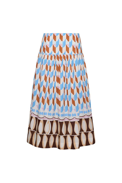 Diya Skirt in Talavera Tile Ivory