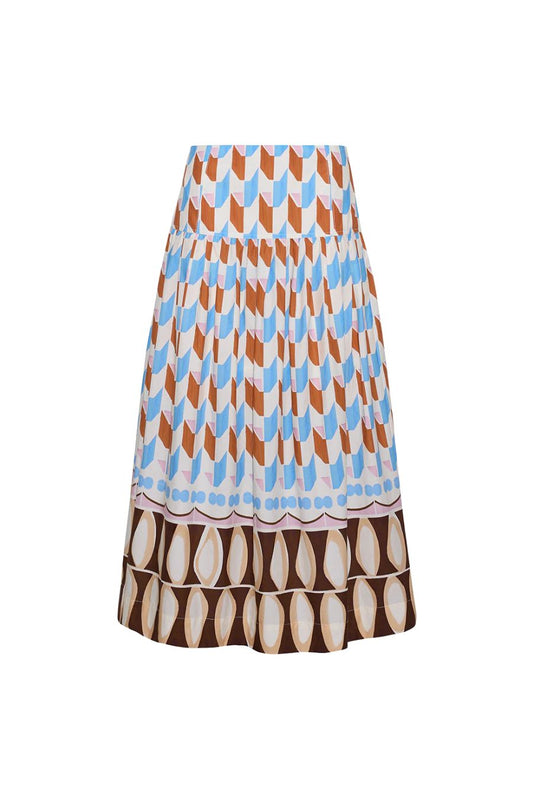 Diya Skirt in Talavera Tile Ivory