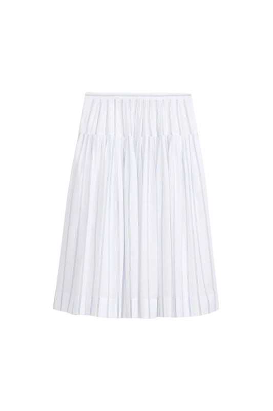 Hannah Skirt in Ivory Ground Stripe