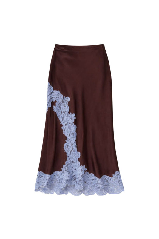Olivia Skirt in Ganache/French Blue