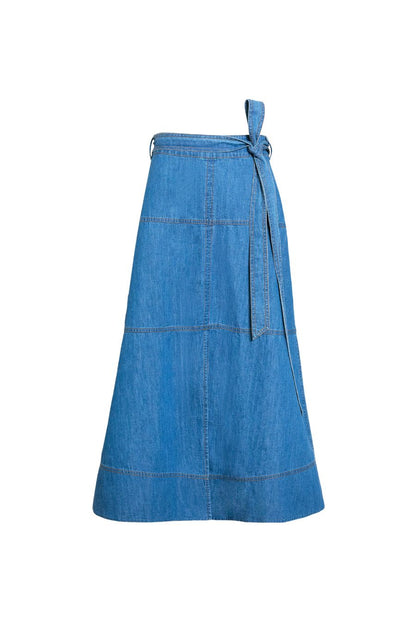 Hudley Skirt in Medium Indigo Blue