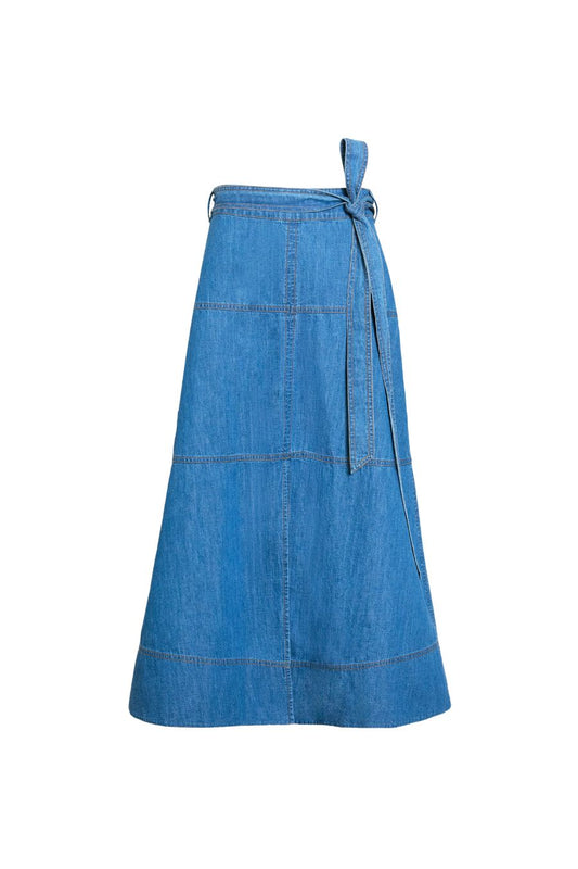 Hudley Skirt in Medium Indigo Blue