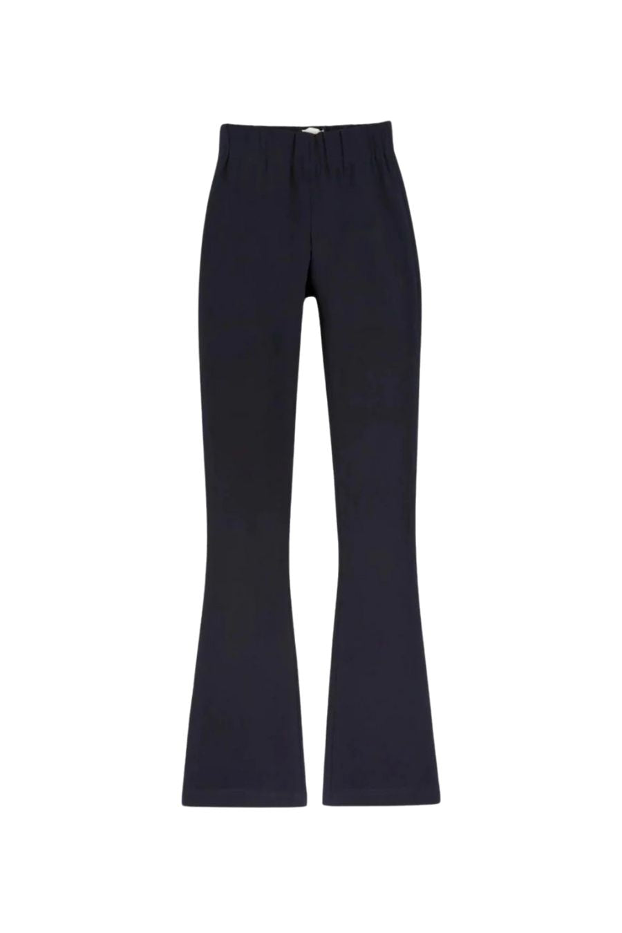 Faye Flare Crop Knit Pant in Navy Blue
