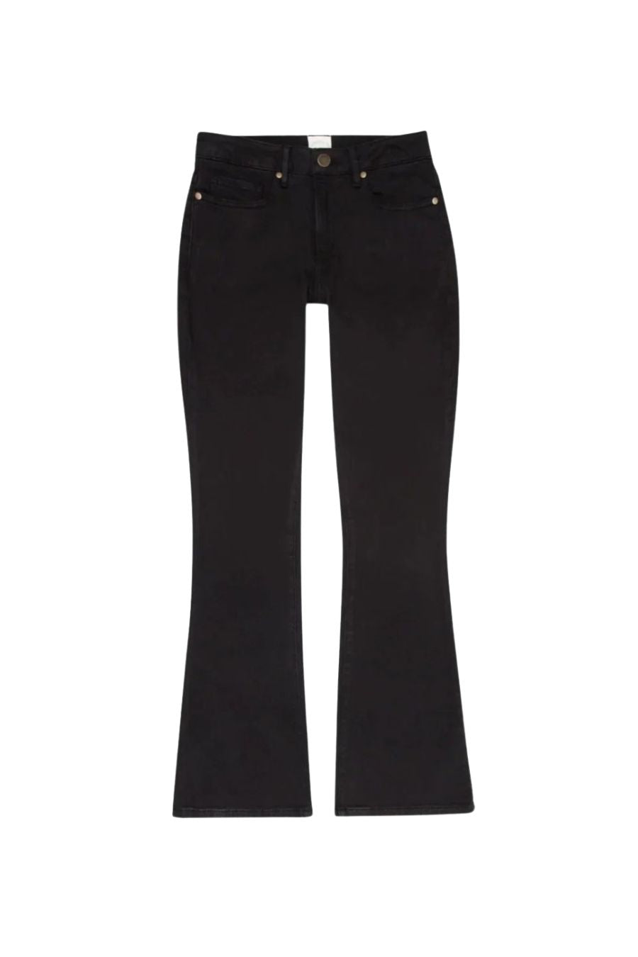 Flare Cropped 5-Pocket Jean in Black