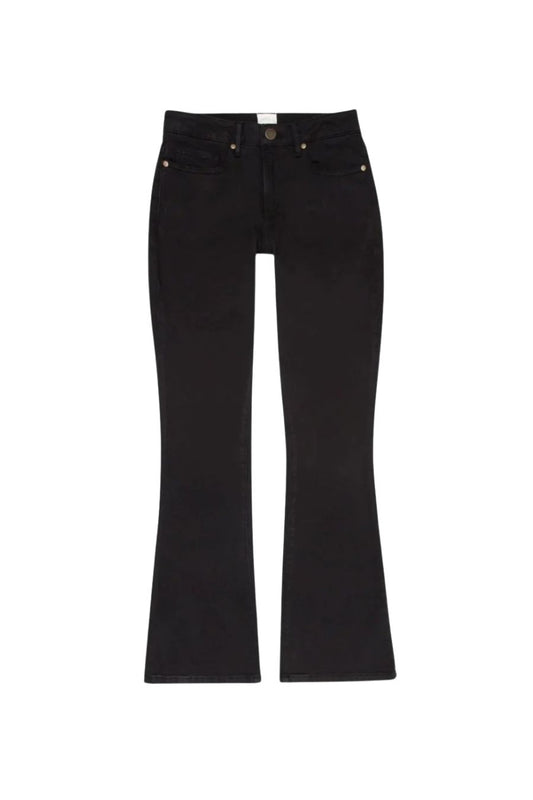 Flare Cropped 5-Pocket Jean in Black