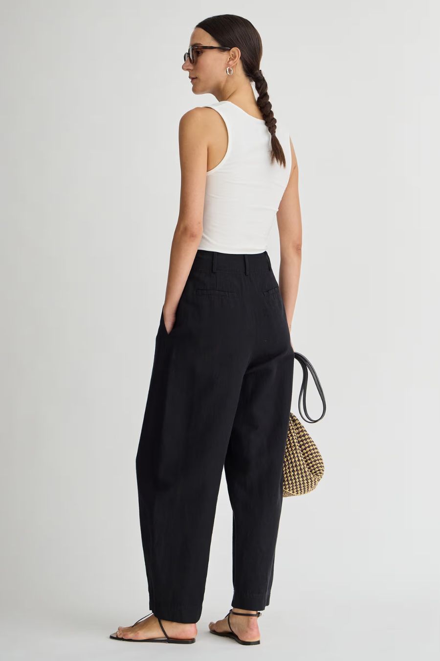 Bari Crop Trouser in Black
