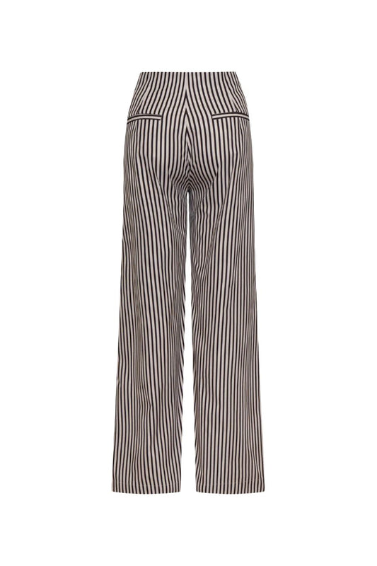 Zuri Striped Stretch-Cotton Wide-Leg Pants