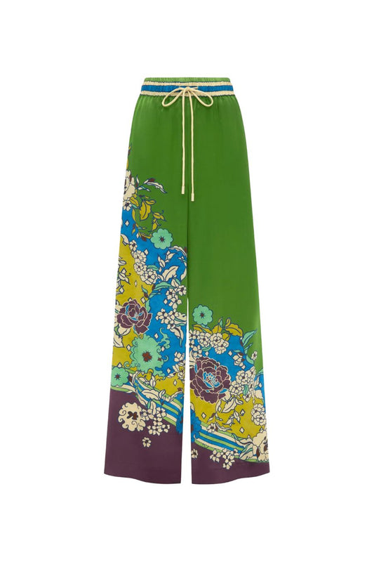 Nanci Silk Pant in Multi