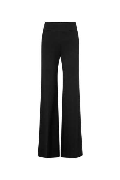 Kalinda Wide-Leg Ponte Pant in Black