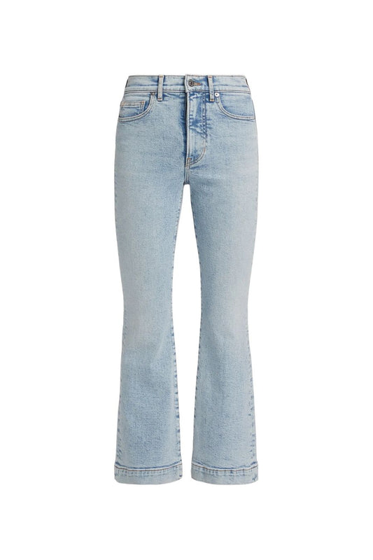 Carson High Rise Ankle Flare in Pale Stone