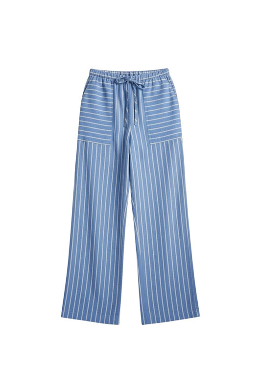 Tangier Pant in Chambray Stripe