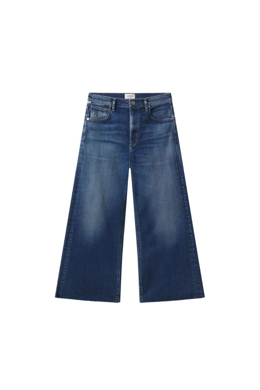 Lyra Wide Leg Crop Raw Hem in Augusta