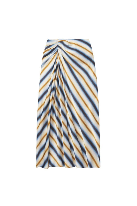 Jean Skirt in Tahoe Blue/Milk Chocolate