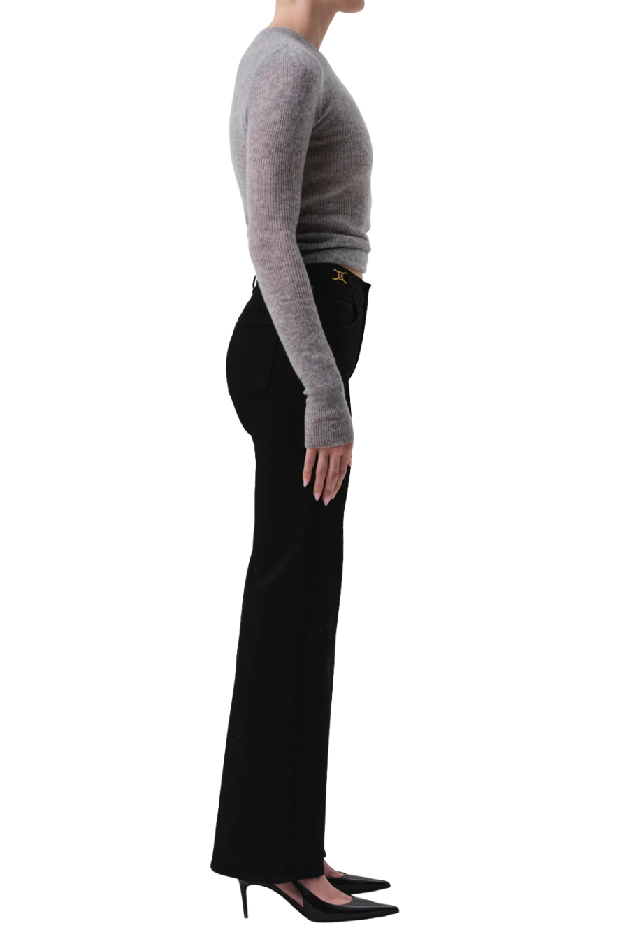 Kimberly Flare With Horsebit In Rich Black