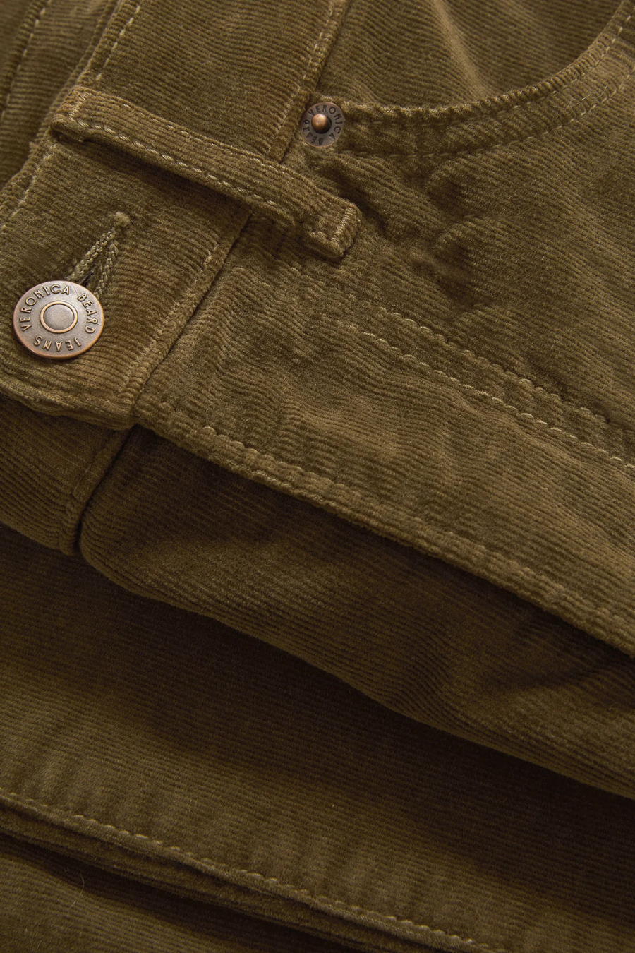 Carson Corduroy Kick-Flare Pant in Cypress