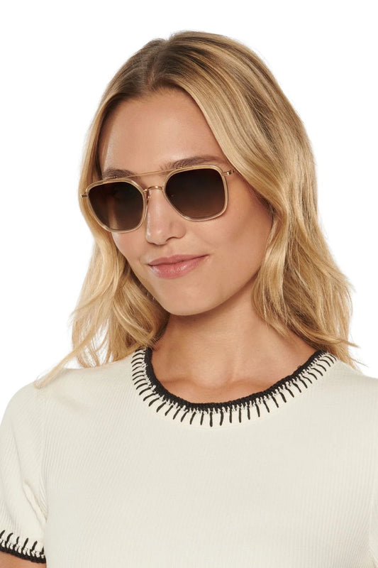 Austin in 18K Titanium + Champagne Polarized