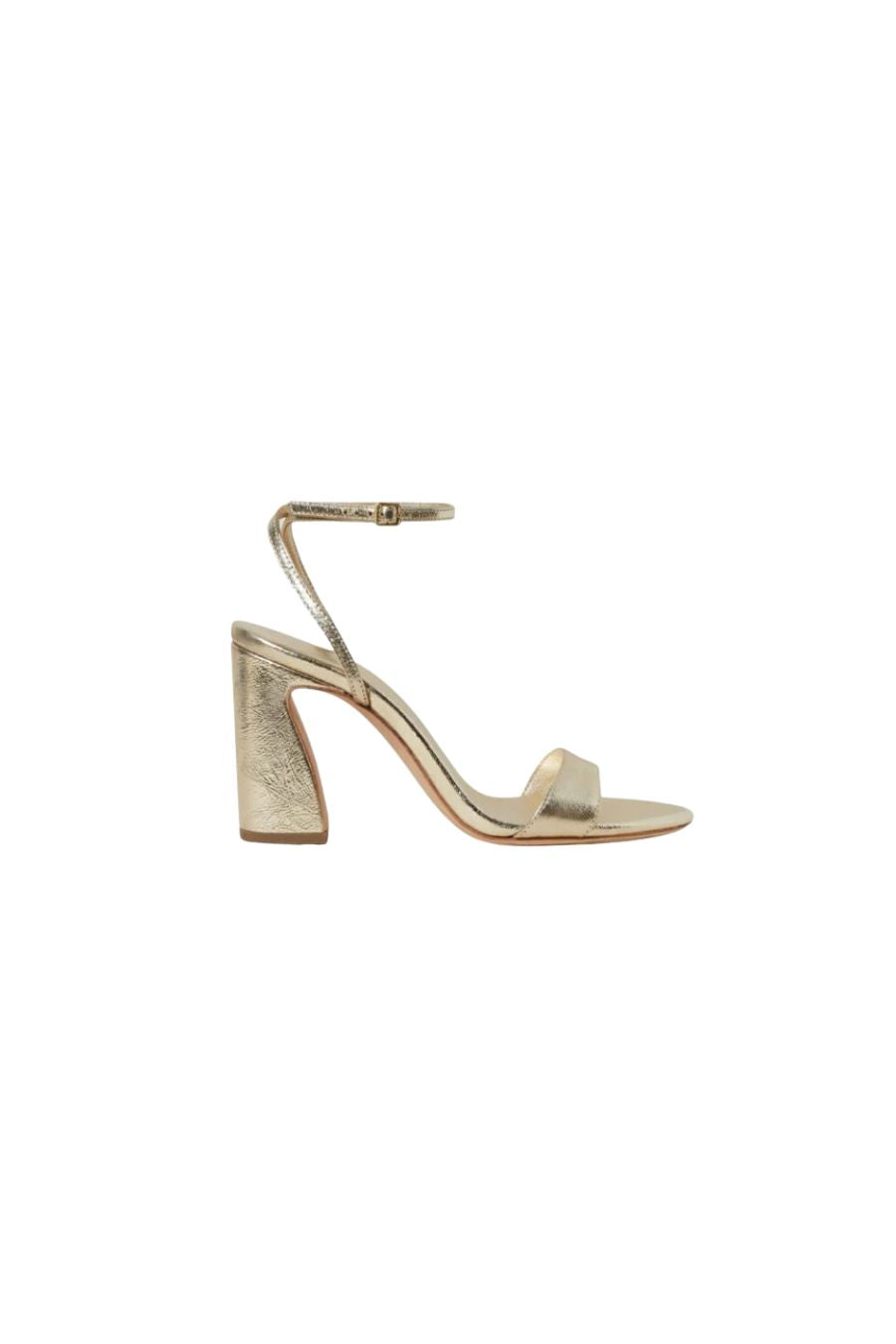 Malia Champagne Curved-Heel Sandal