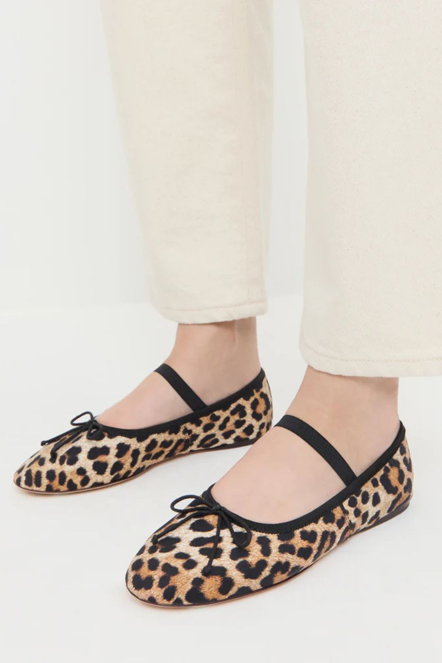 Leonie Leopard Jersey Ballet Flat