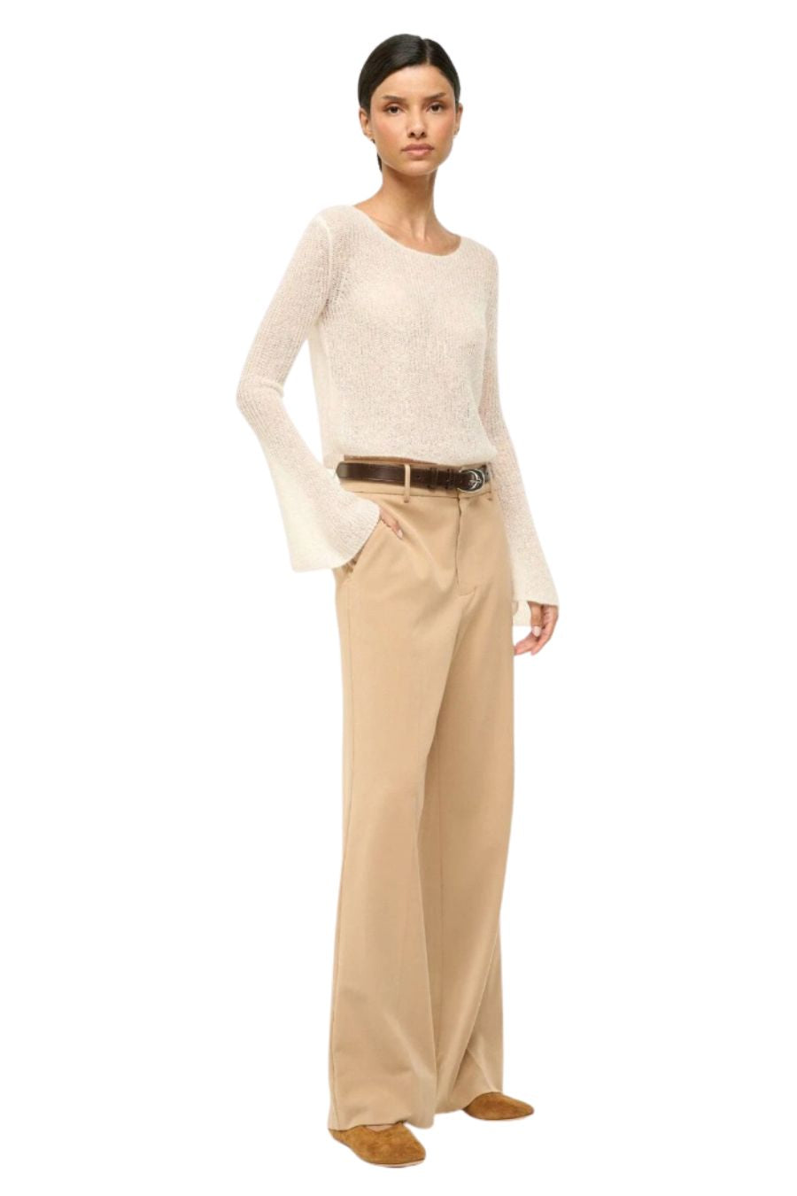 Alba Ballet Flat in Tan