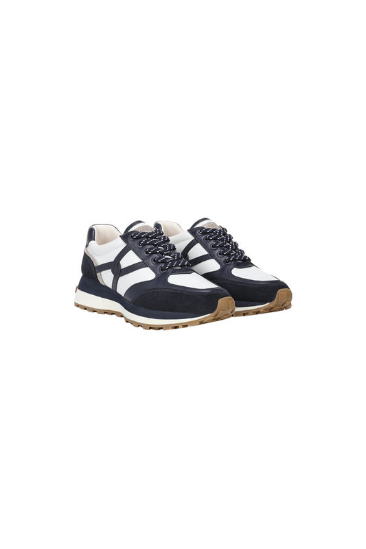 Valentina Suede Sneaker in Navy Multi