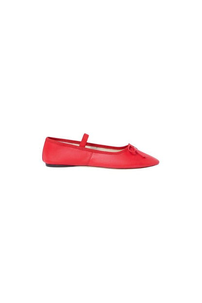 Leonie Red Leather Ballet Flat