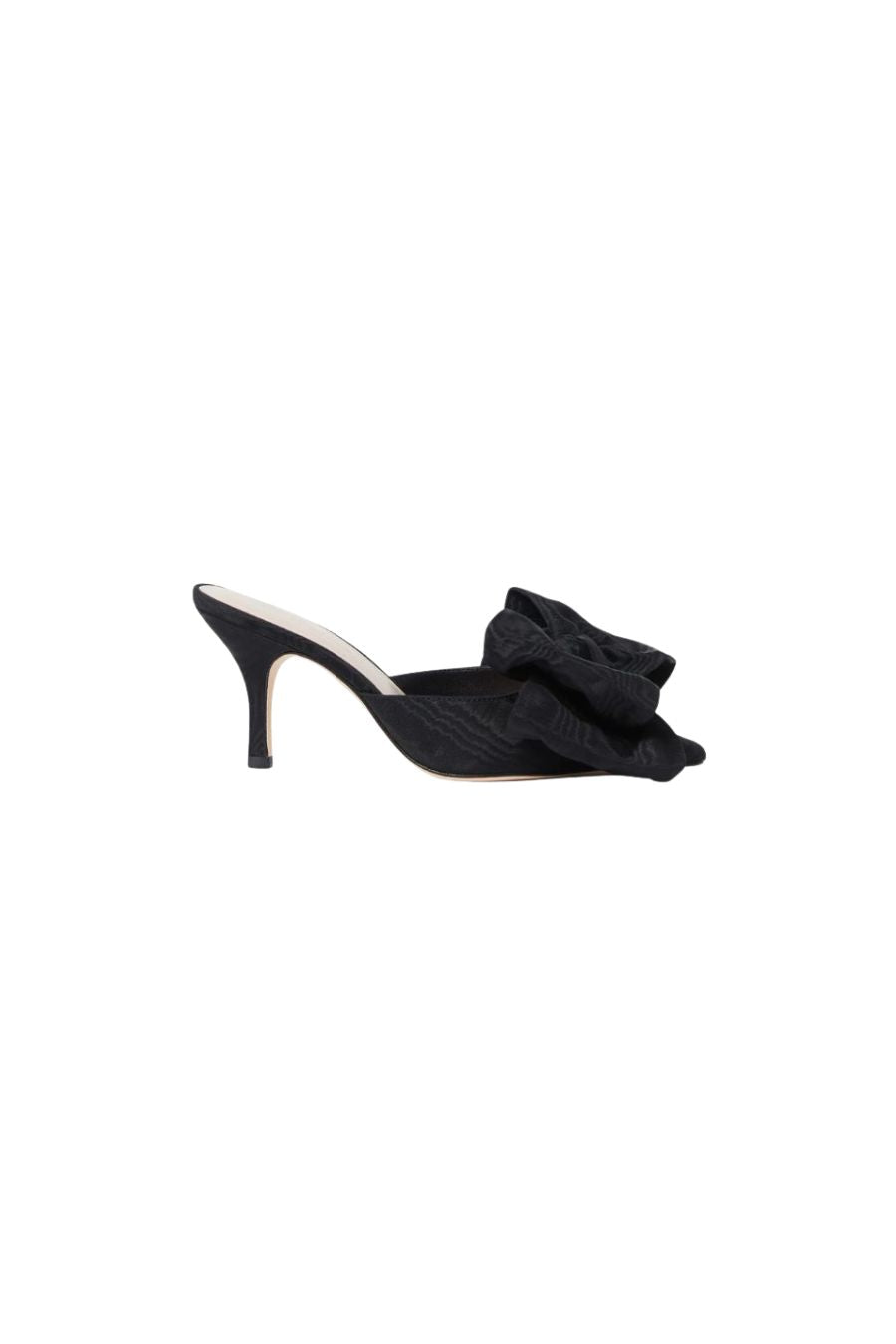 Margot Black Moiré Bow Mule
