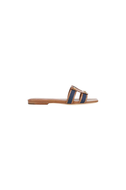 Via Slide in Honey/Navy