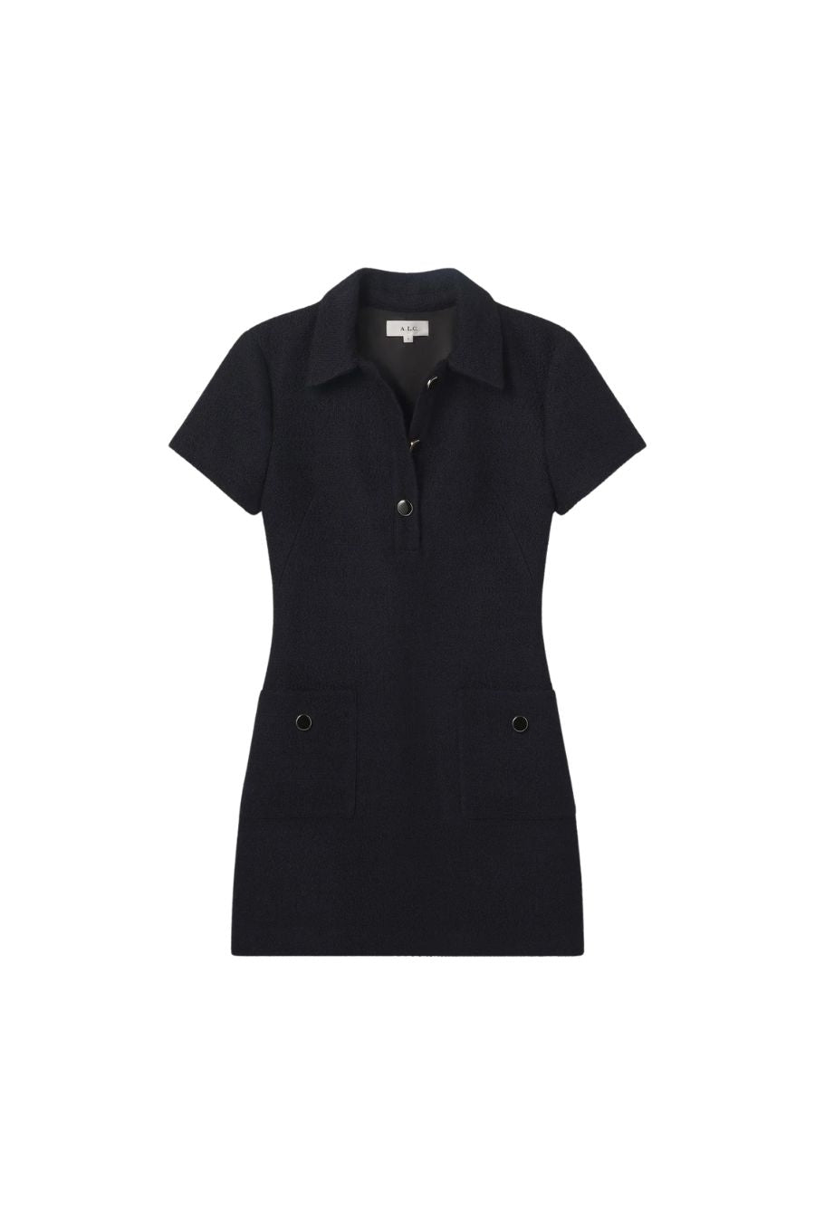 Marcie Cotton Boucle Mini Dress in Deep Navy