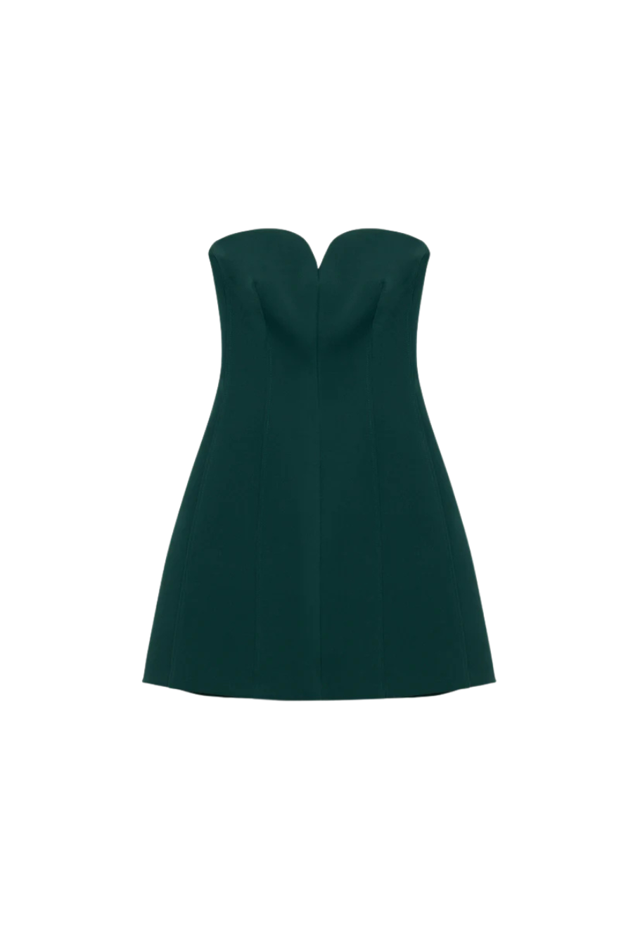 Devin Bustier Mini Dress in Emerald