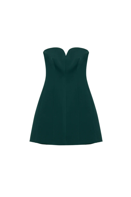 Devin Bustier Mini Dress in Emerald