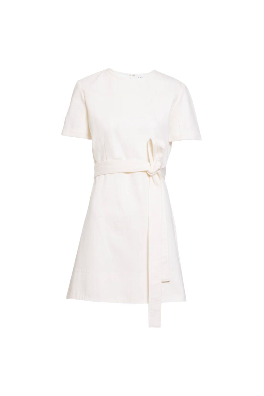 Short Ella Denim Dress in Chalk