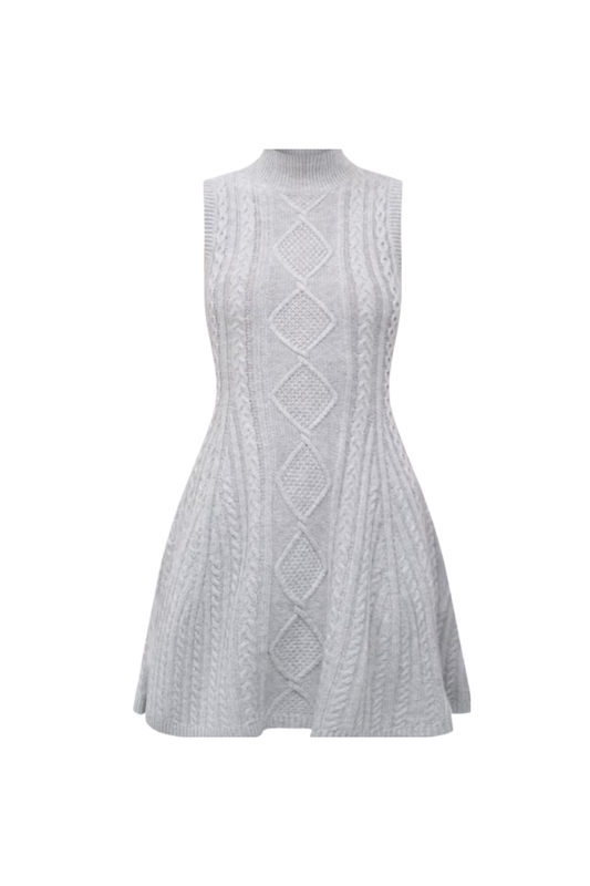 Charade Sweater Dress in Heather Gray