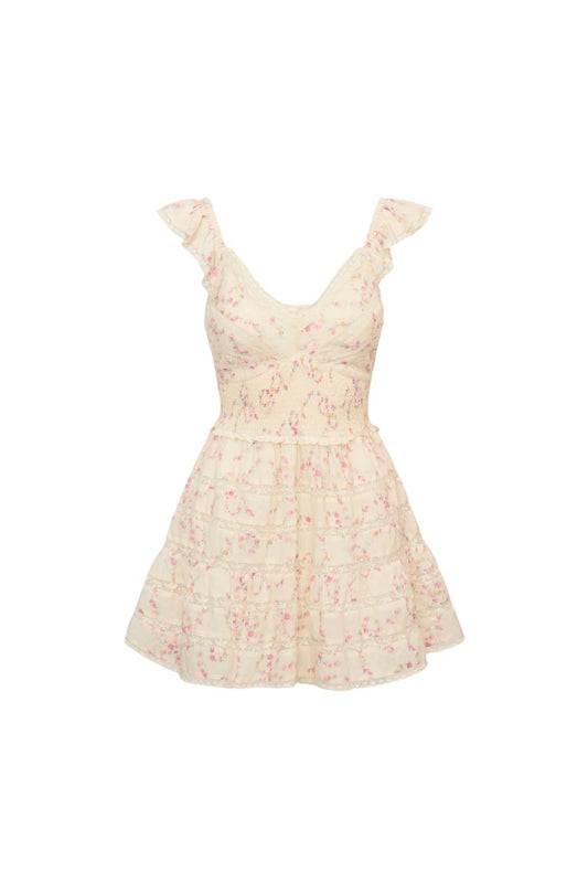Finny Cotton Luna Rosa Fleur Mini Dress